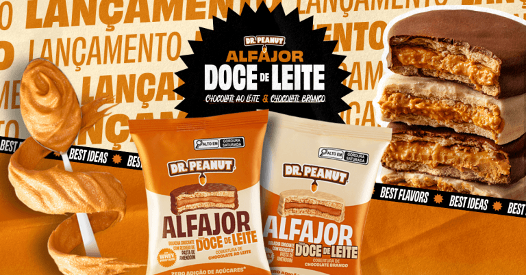 Dr. Peanut amplia linha de snacks e apresenta Alfajor Doce de Leite