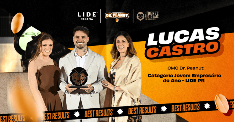 Lucas Castro, fundador da Dr. Peanut, é eleito Jovem Empreendedor do Ano
