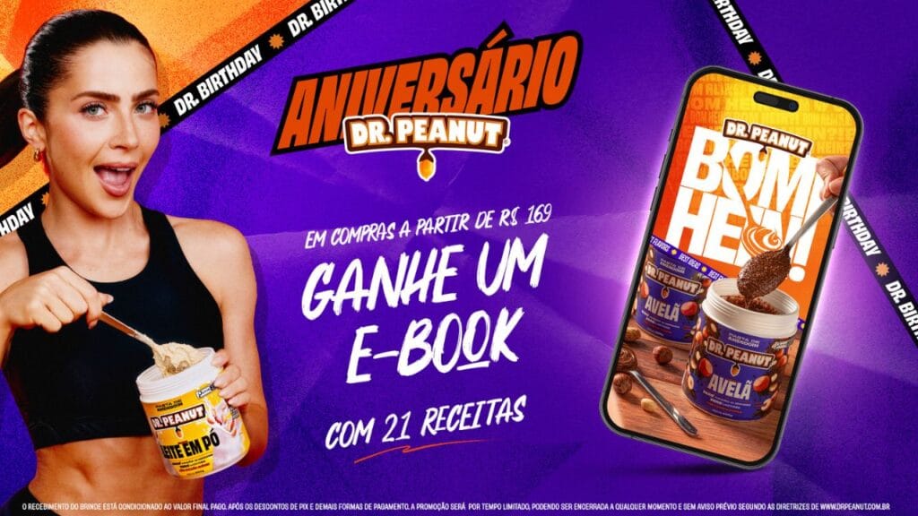 promoção de aniversario dr. peanut