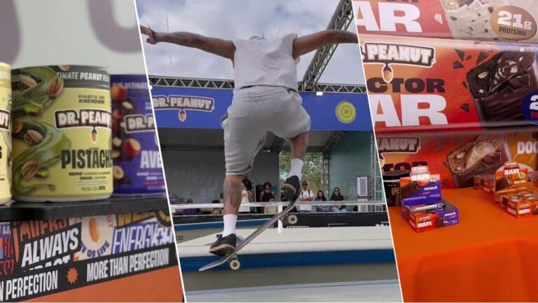 estande e skatista durante evento da sls 2025